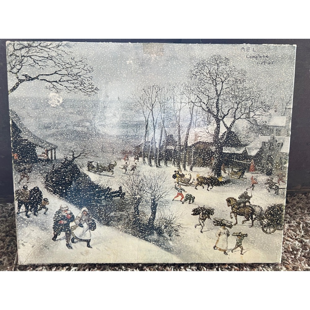 Vintage 1970 Springbok Winter Landscape Lucas van Valckenborch Puzzle 500+ Pc